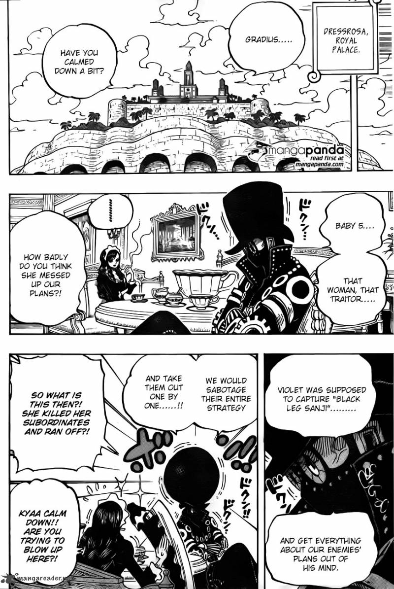 One Piece Chapter 723 page 4 - Chapter 723: Change of Plans