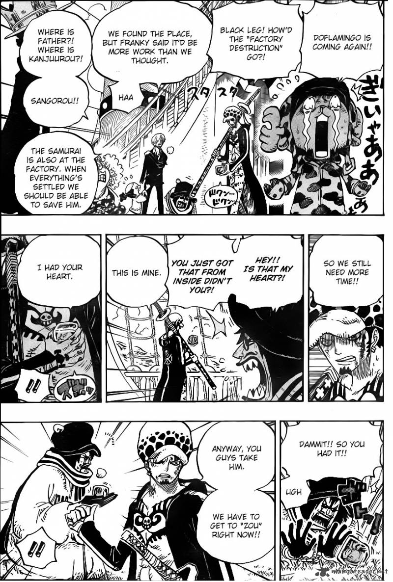 One Piece manga, chapter 724, page 12 of 23
