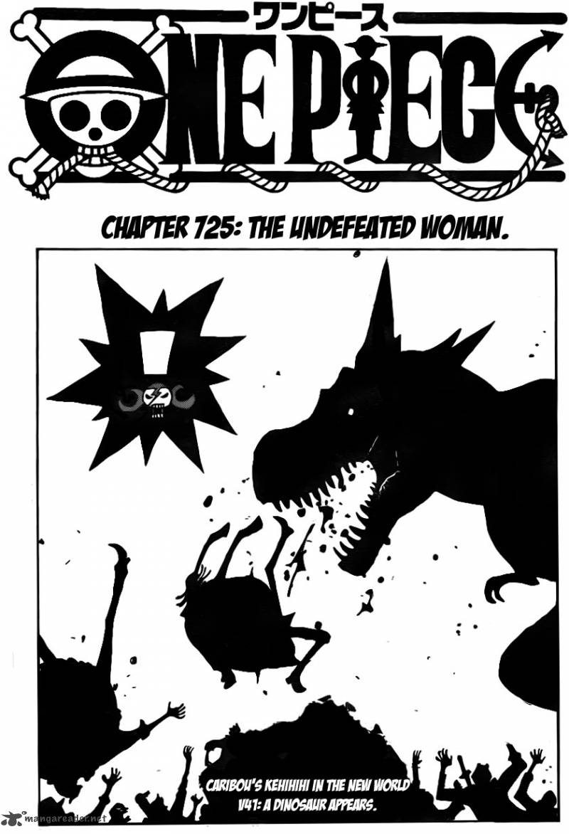 One Piece Chapter 725 page 2 - Chapter 725: The Undefeated Woman