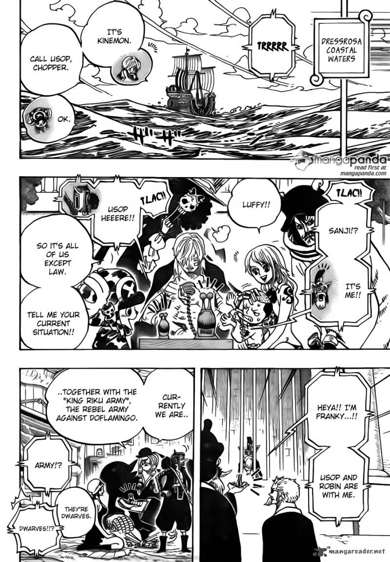 One Piece Chapter 729 page 10 - Chapter 729: Warlord Doflamingo vs. Warlord Law