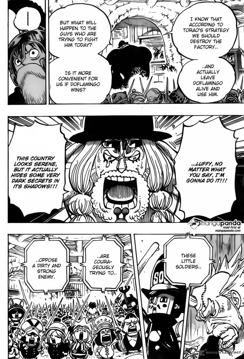 One Piece Chapter 729 page 12 - Chapter 729: Warlord Doflamingo vs. Warlord Law