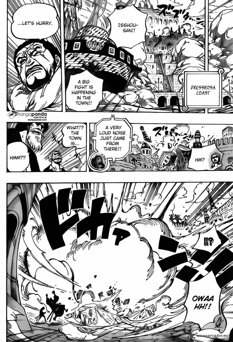 One Piece Chapter 729 page 14 - Chapter 729: Warlord Doflamingo vs. Warlord Law