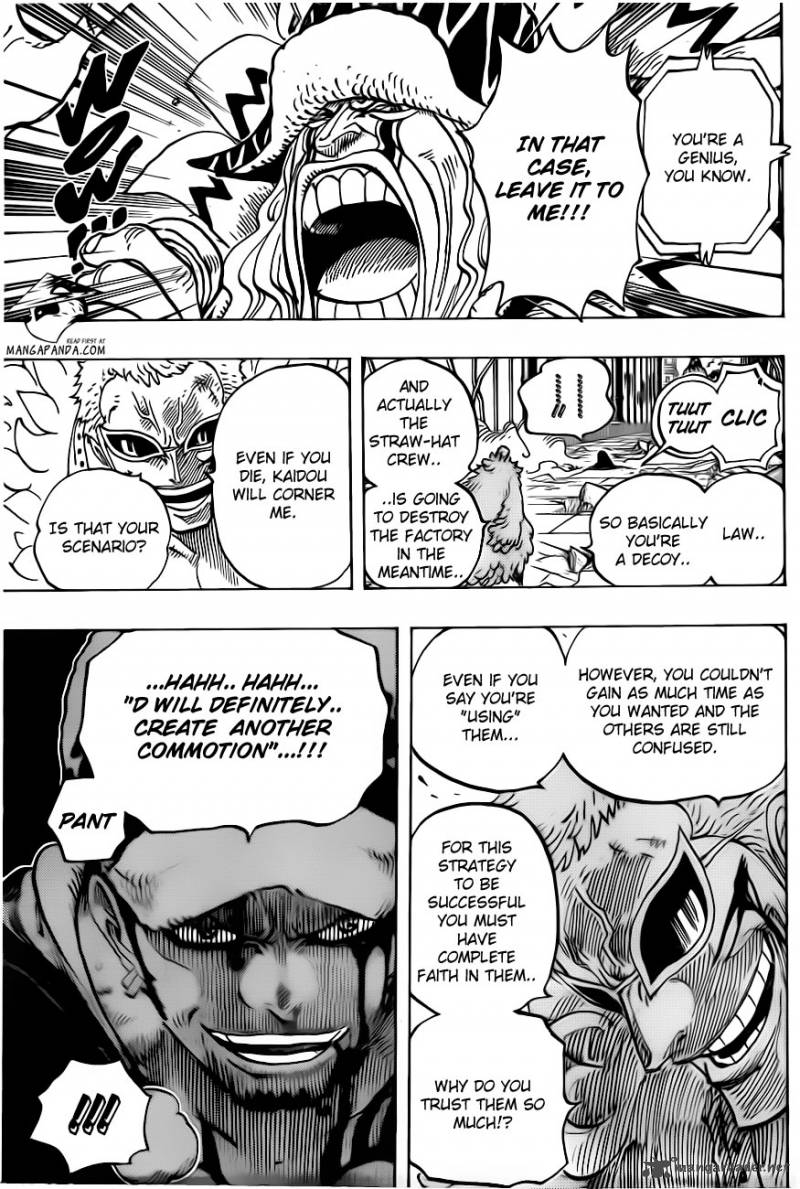 One Piece Chapter 729 page 7 - Chapter 729: Warlord Doflamingo vs. Warlord Law