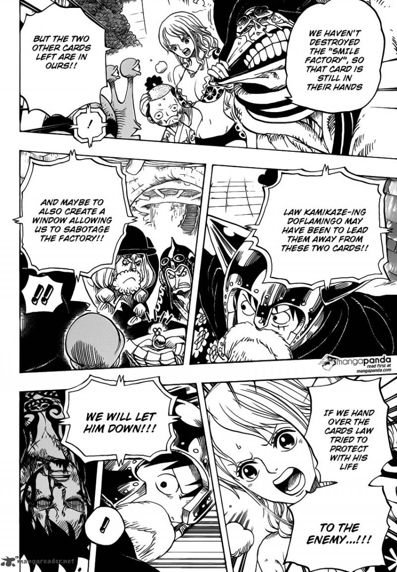 One Piece Chapter 730 page 14 - Chapter 730: 3 Cards