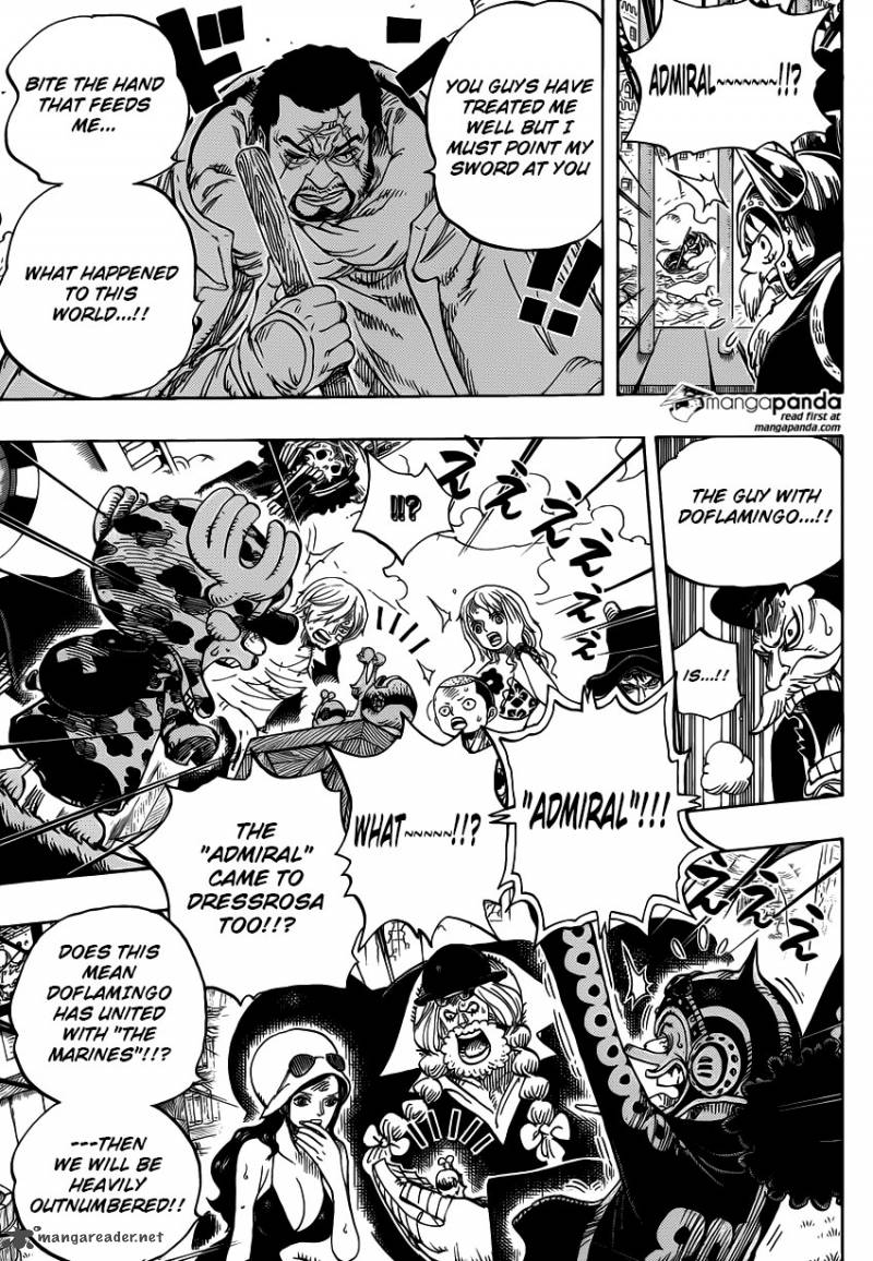 One Piece Chapter 730 page 8 - Chapter 730: 3 Cards