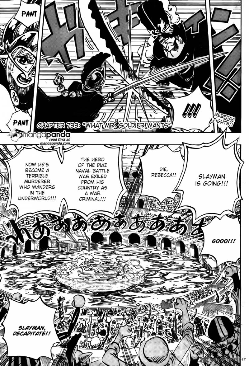 One Piece Chapter 733 page 2 - Chapter 733: What Soldier-san Wants