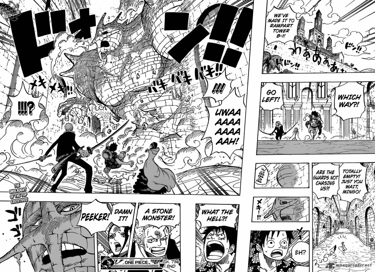 One Piece manga, chapter 736, page 17 of 20