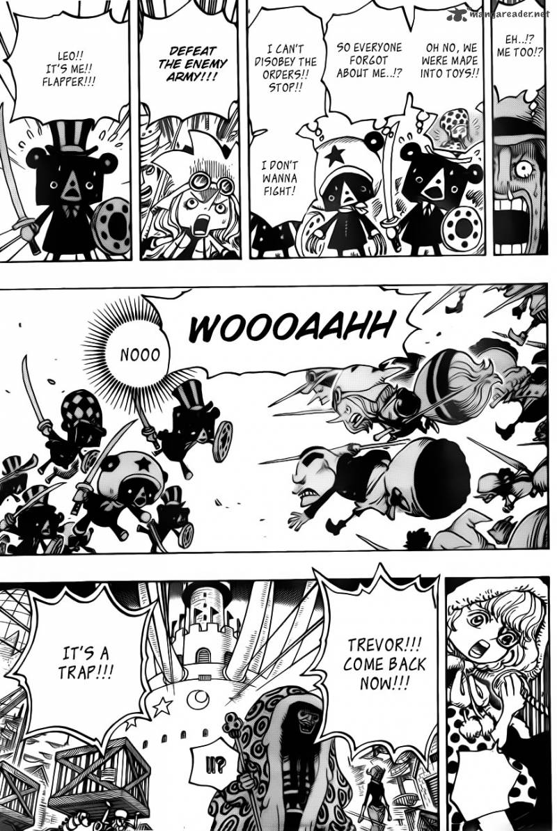 One Piece Chapter 738 page 15 - Chapter 738: Trebol Army, Special Officer Sugar