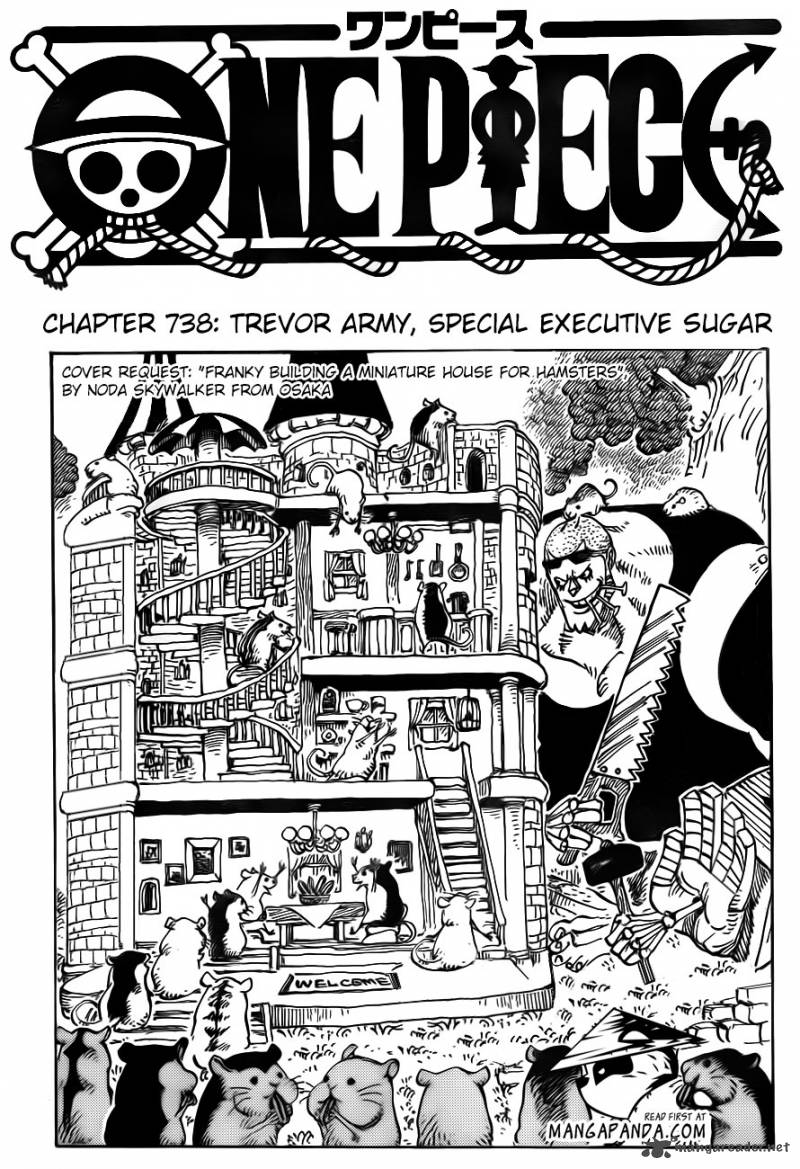 One Piece Chapter 738 page 2 - Chapter 738: Trebol Army, Special Officer Sugar