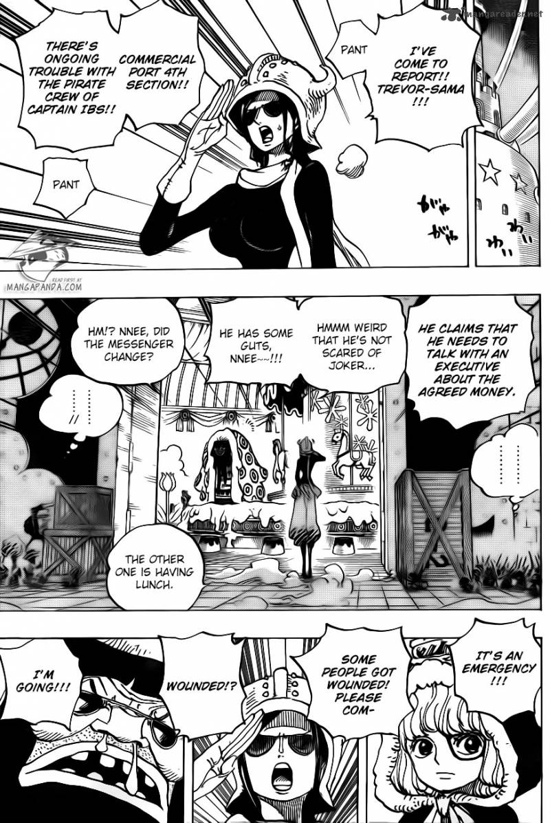 One Piece Chapter 738 page 9 - Chapter 738: Trebol Army, Special Officer Sugar