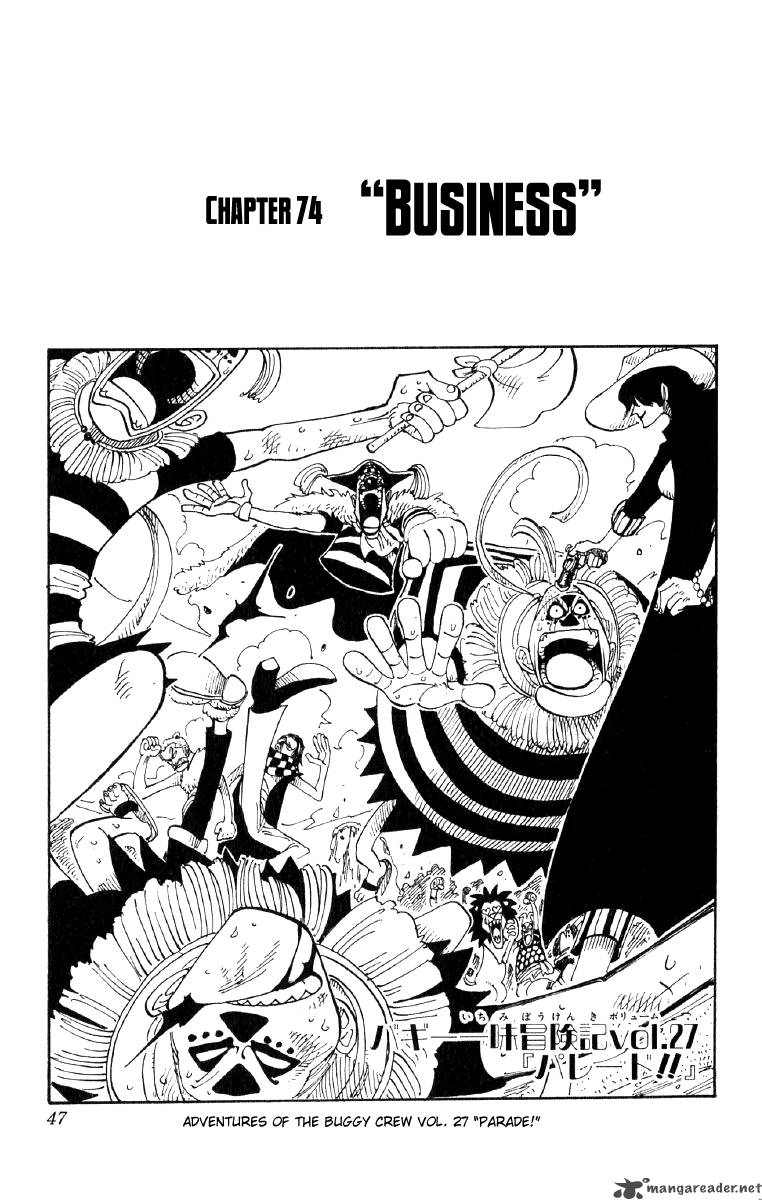 One Piece Chapter 74 page 1 - Chapter 74: Business