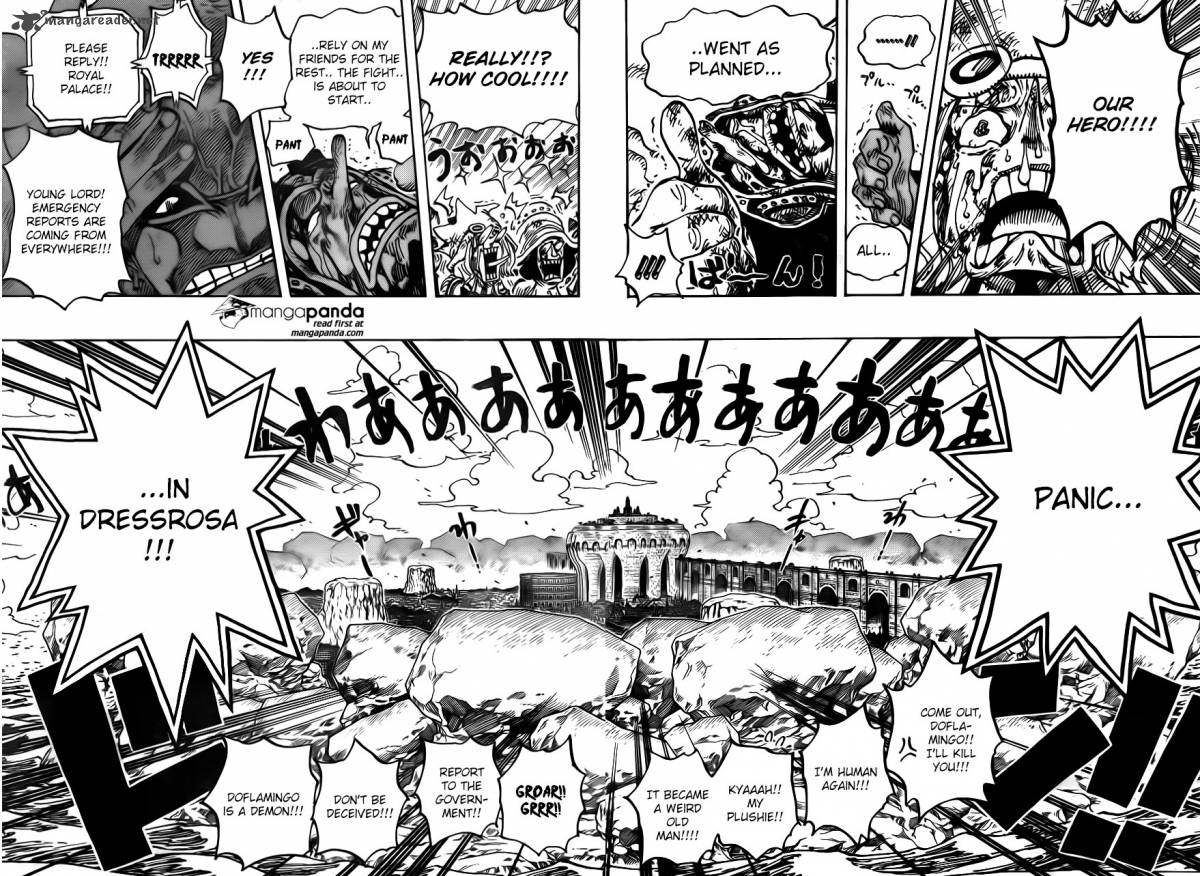 One Piece Chapter 743 page 11 - Chapter 743: Dressrosa Trembles