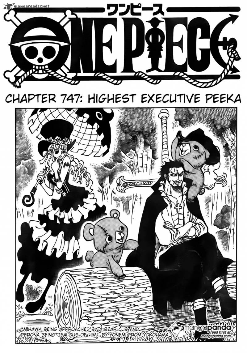 One Piece Chapter 747 page 1 - Chapter 747: Executive Officer Pica