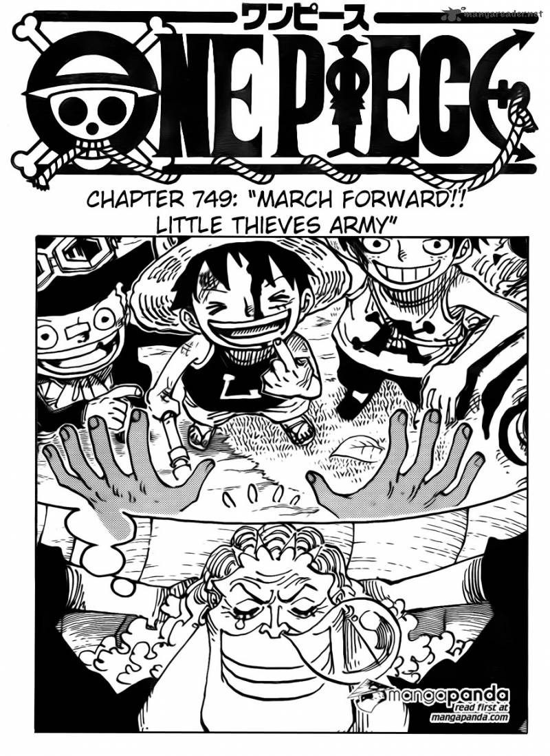 One Piece Chapter 749 page 1 - Chapter 749: March Forward!! Army of Rascals