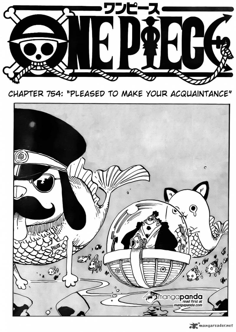 One Piece manga, chapter 754, page 2 of 19