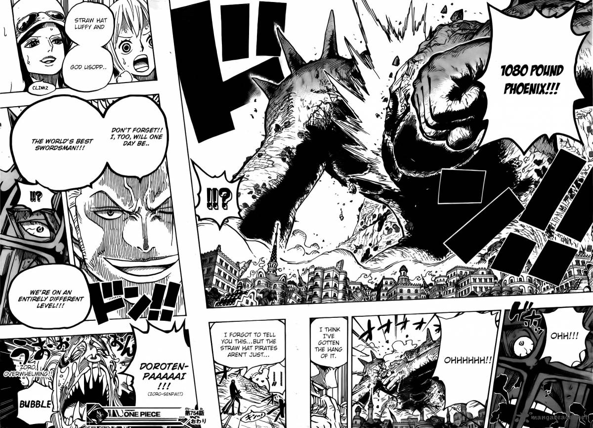 One Piece manga, chapter 754, page 16 of 19