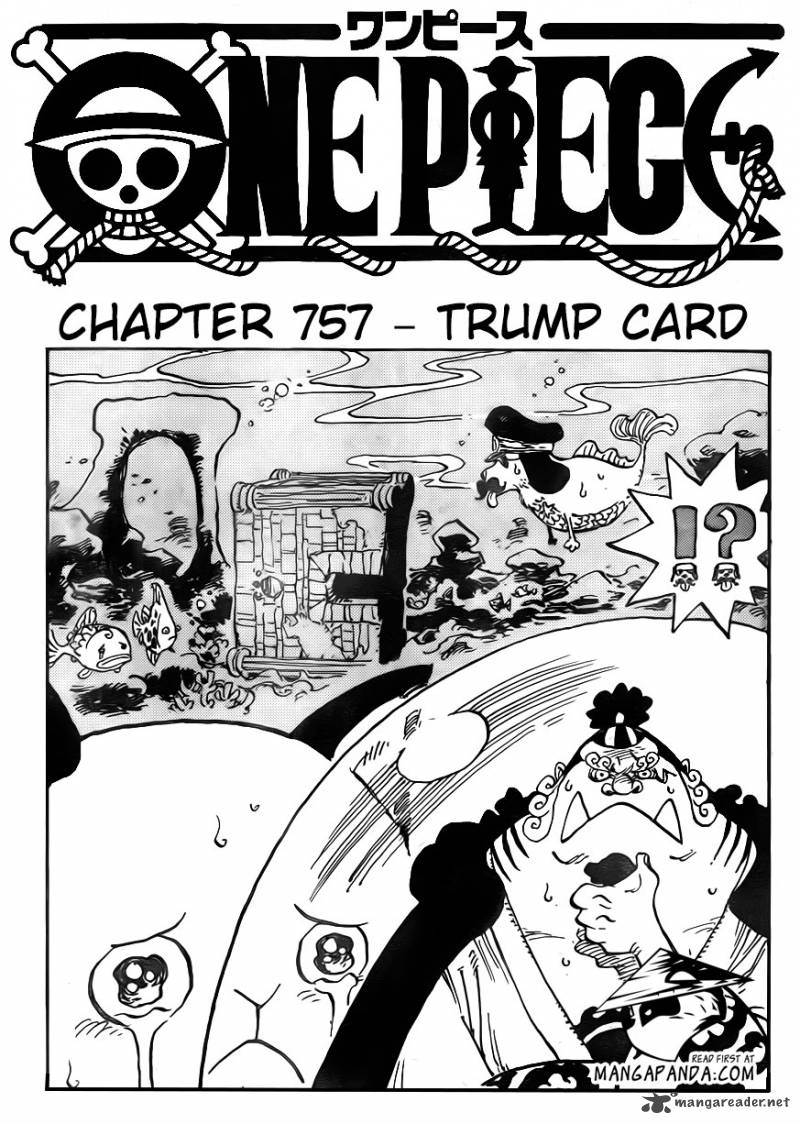 One Piece Chapter 757 page 1 - Chapter 757: Trump Card