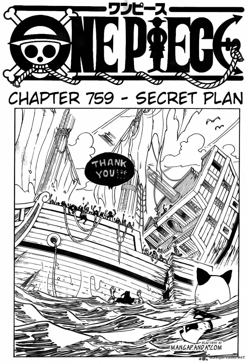 One Piece Chapter 759 page 2 - Chapter 759: Secret Plan