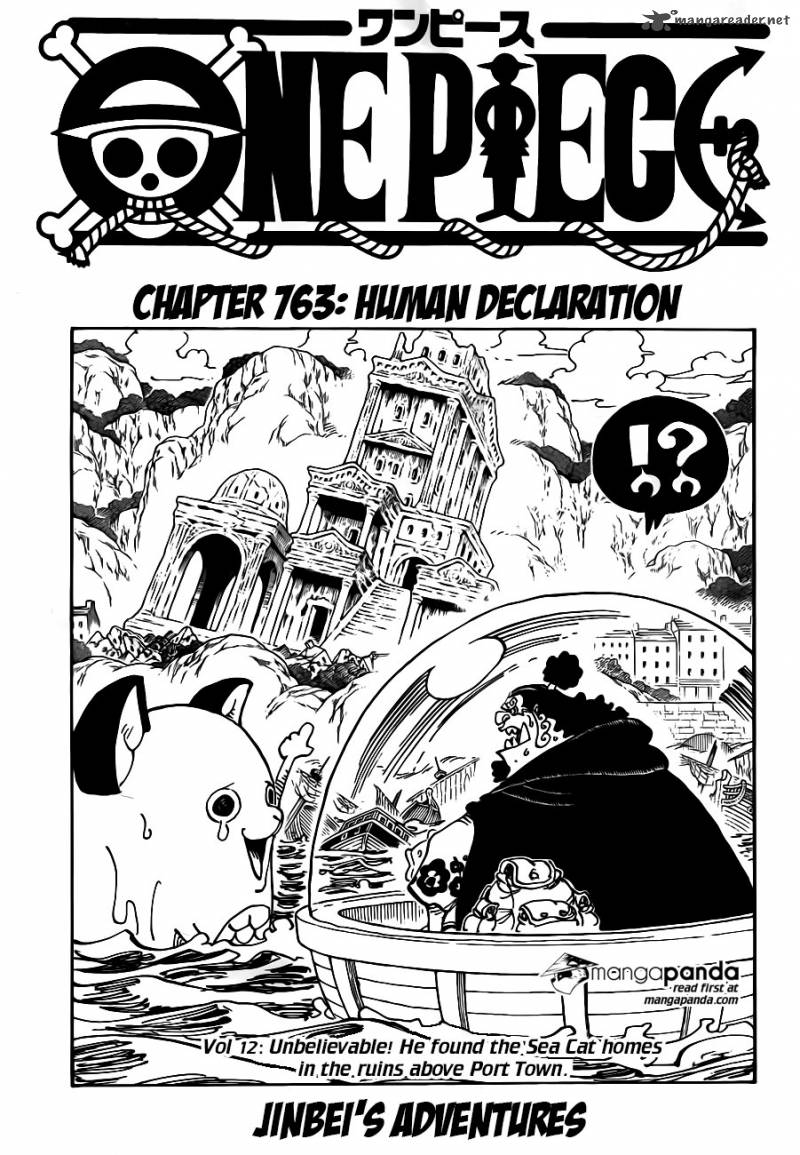 One Piece Chapter 763 page 1 - Chapter 763: Declaration of Humanity