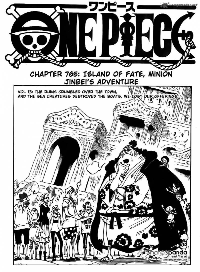 One Piece manga, chapter 765, page 2 of 21