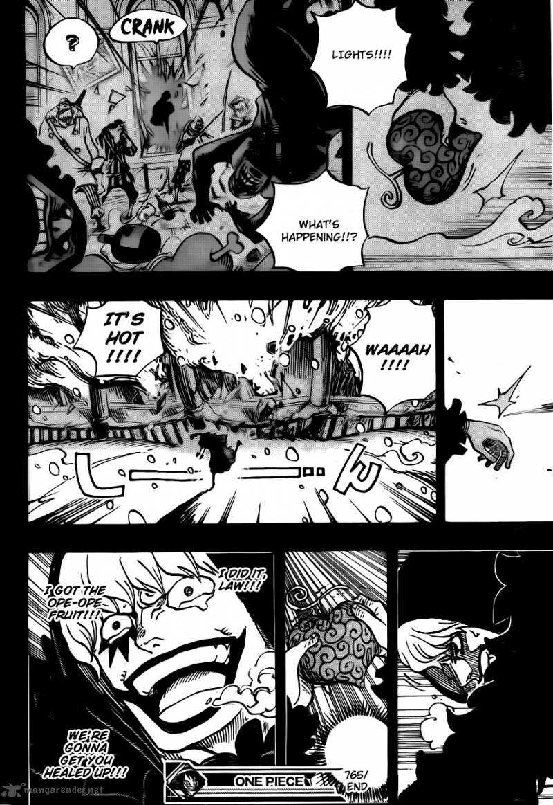 One Piece manga, chapter 765, page 17 of 21