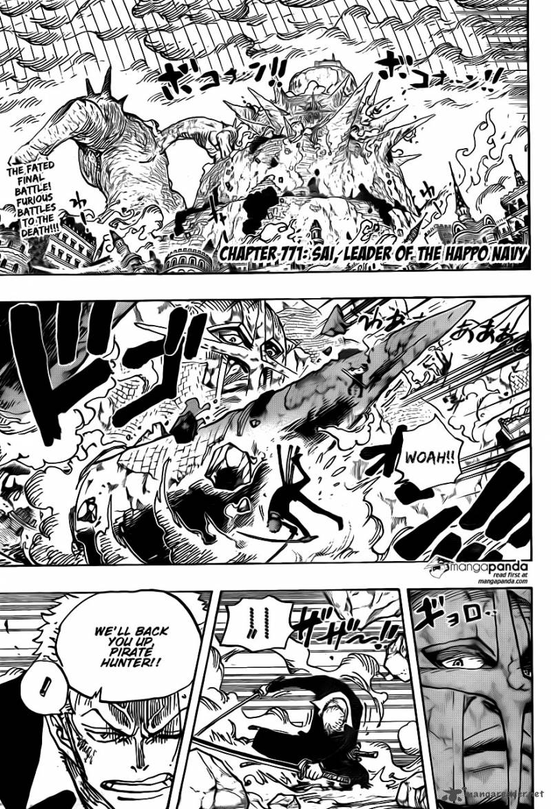 One Piece Chapter 771 page 4 - Chapter 771: Sai, Don of the Happo Navy