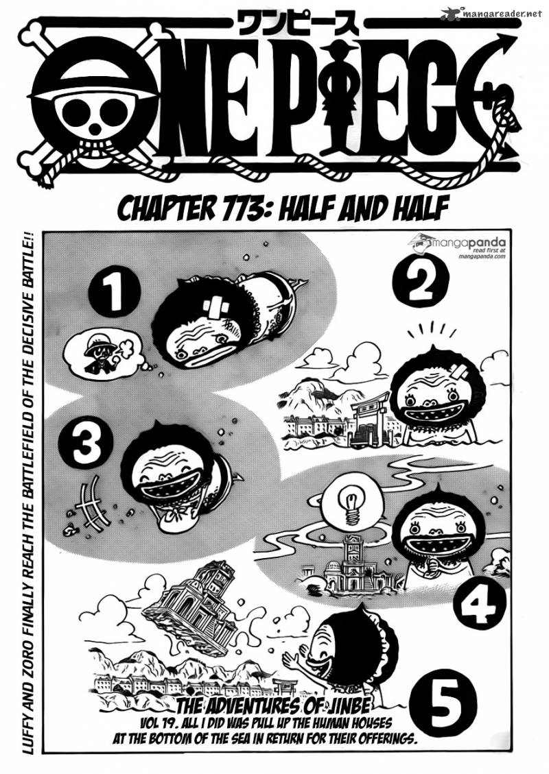 One Piece Chapter 773 page 1 - Chapter 773: Half & Half
