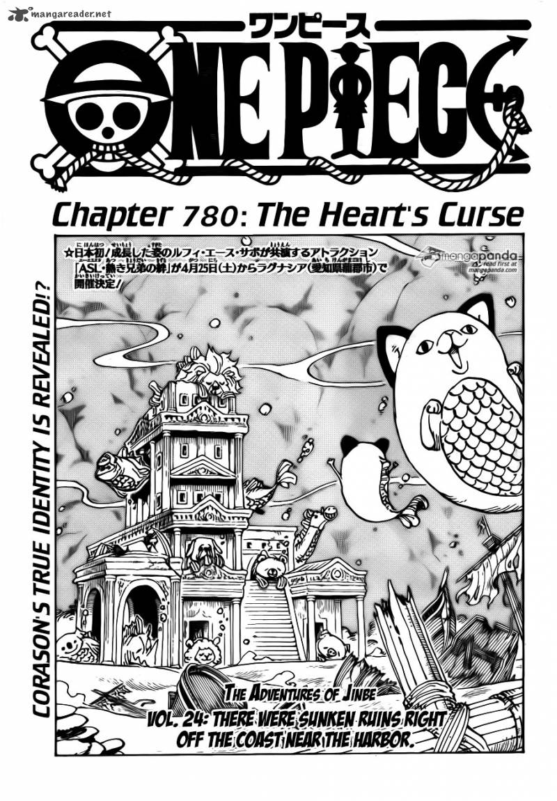 One Piece Chapter 780 page 1 - Chapter 780: The Heart Curse