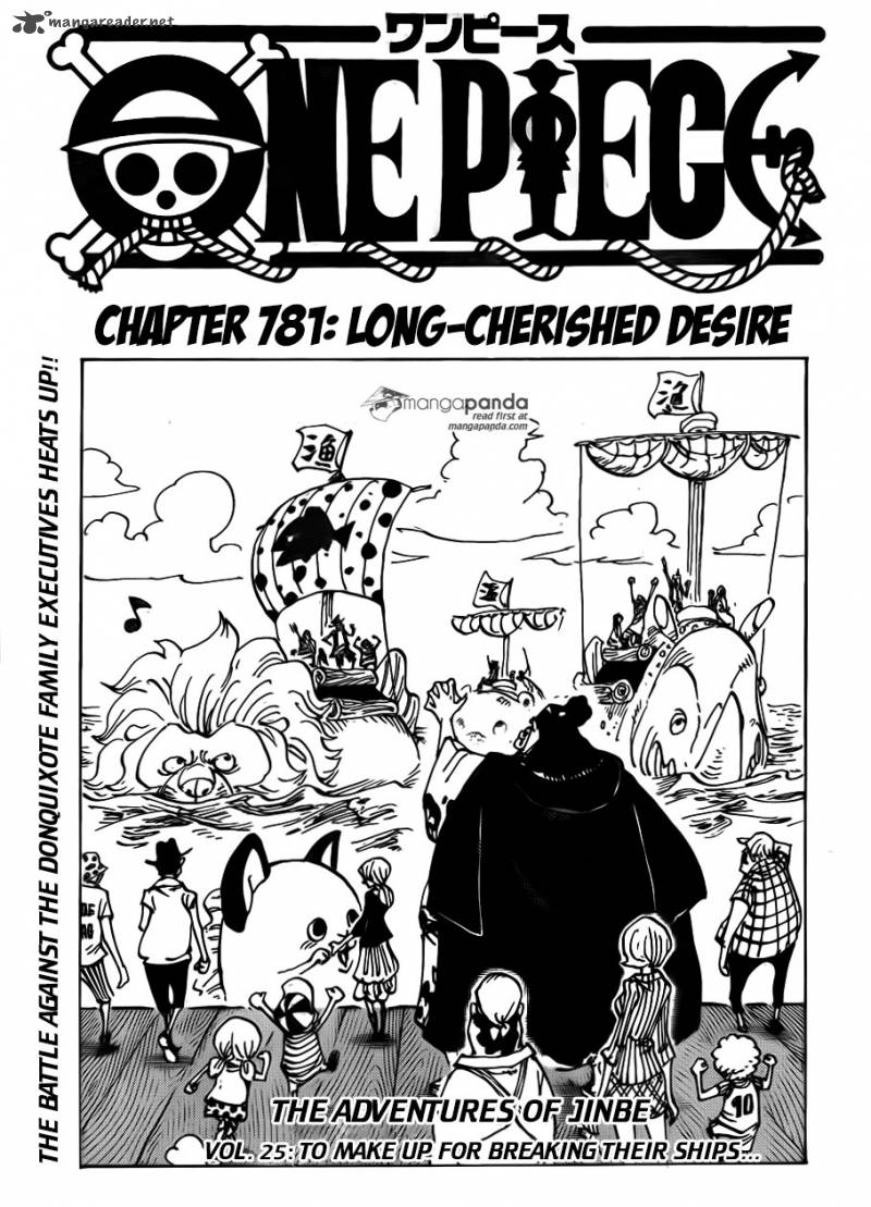 One Piece Chapter 781 page 1 - Chapter 781: Long-Cherished Desire