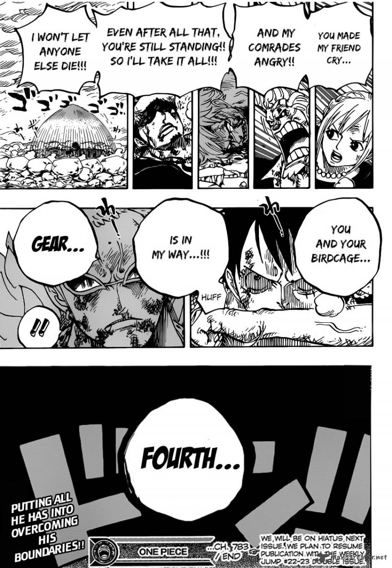 One Piece manga, chapter 783, page 19 of 22