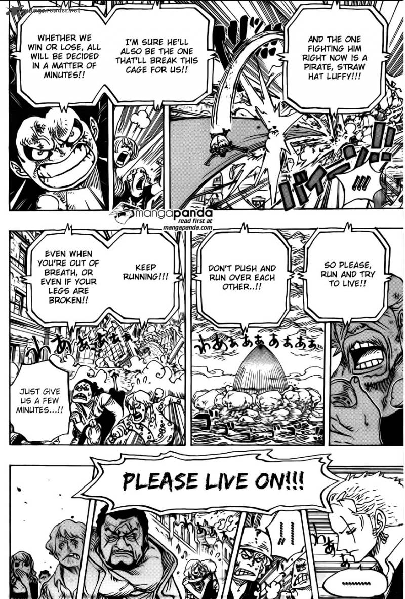 One Piece Chapter 785 page 14 - Chapter 785: Even If Your Legs Break