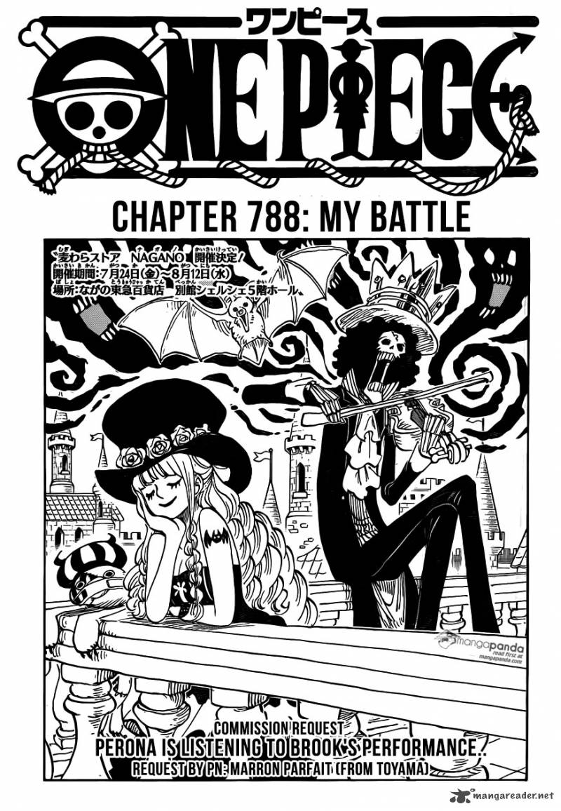 One Piece Chapter 788 page 1 - Chapter 788: My Battle