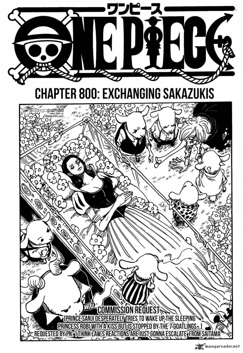One Piece Chapter 800 page 1 - Chapter 800: Followers's Sake Cups
