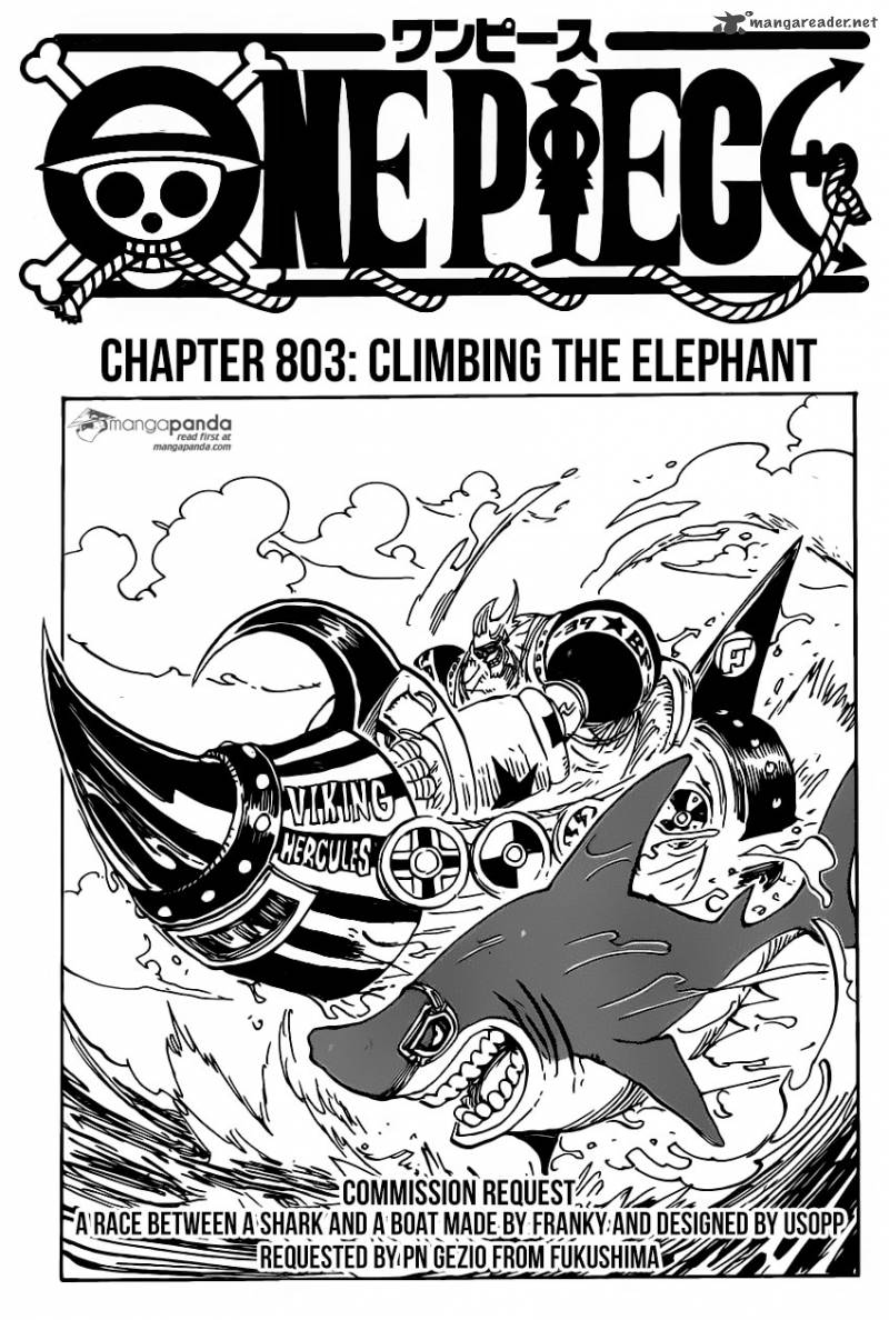 One Piece Chapter 803 page 1 - Chapter 803: Elephant Climbing