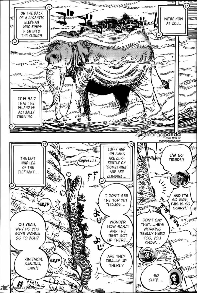 One Piece Chapter 803 page 12 - Chapter 803: Elephant Climbing
