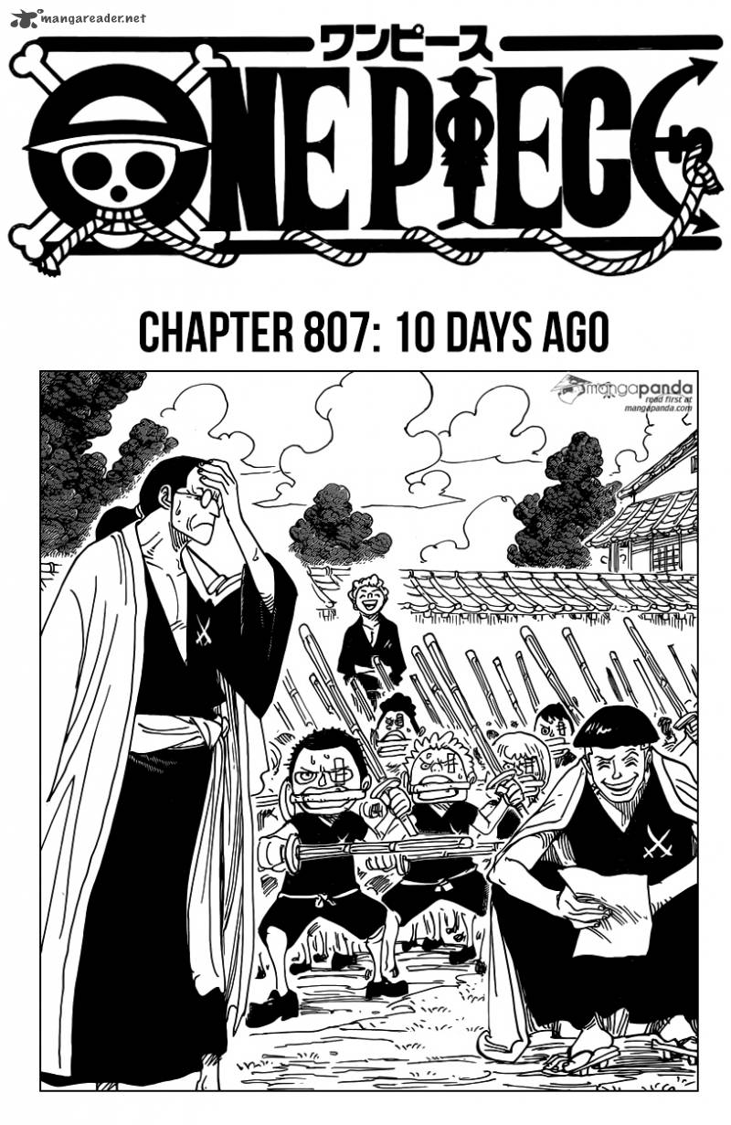 One Piece Chapter 807 page 1 - Chapter 807: 10 Days Earlier