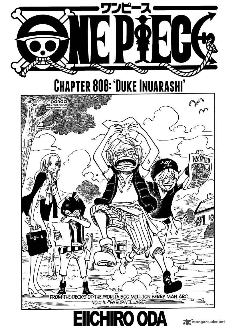 One Piece Chapter 808 page 1 - Chapter 808: Duke Inuarashi