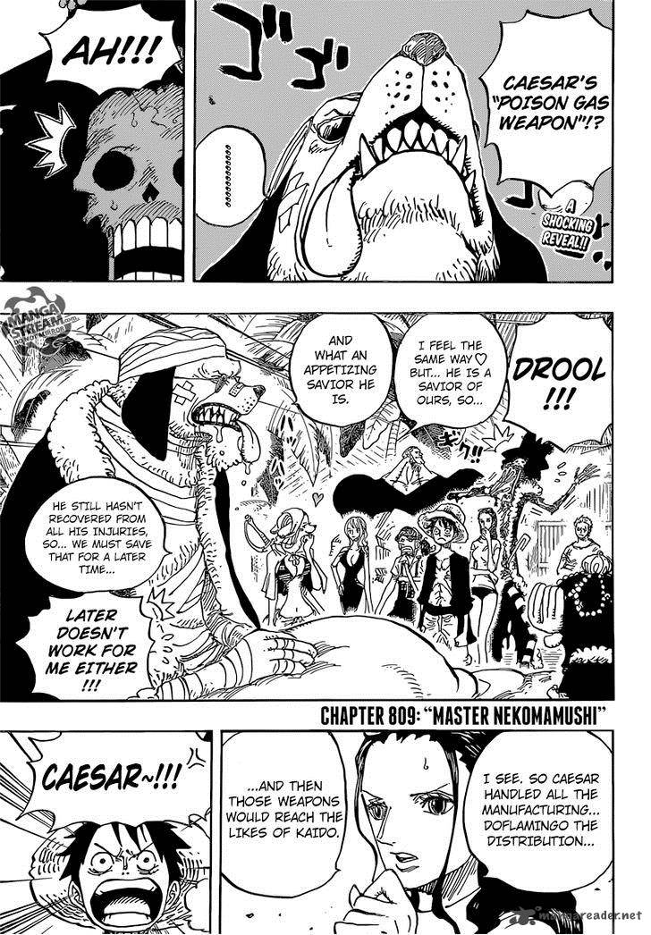 One Piece Chapter 809 page 5 - Chapter 809: Master Nekomamushi