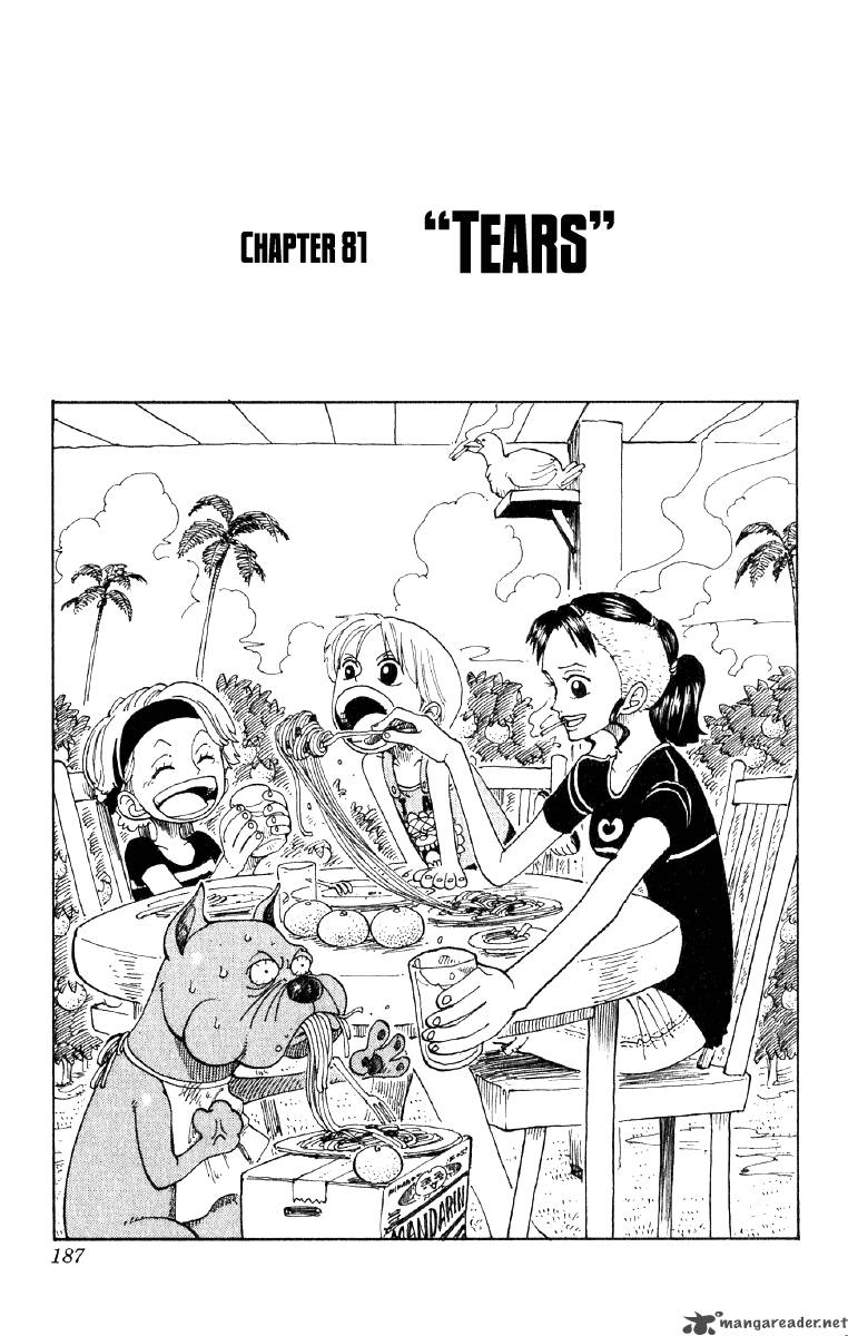One Piece Chapter 81 page 1 - Chapter 81: Tears