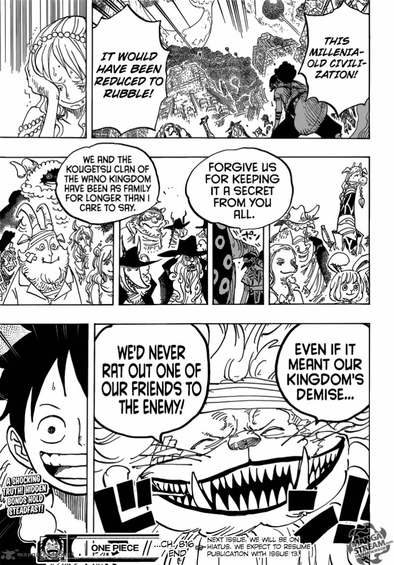 One Piece Chapter 816 page 16 - Chapter 816: Dog vs. Cat