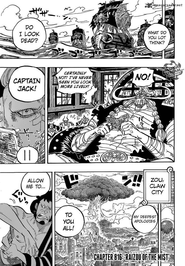 One Piece Chapter 817 page 3 - Chapter 817: Raizo of the Mist