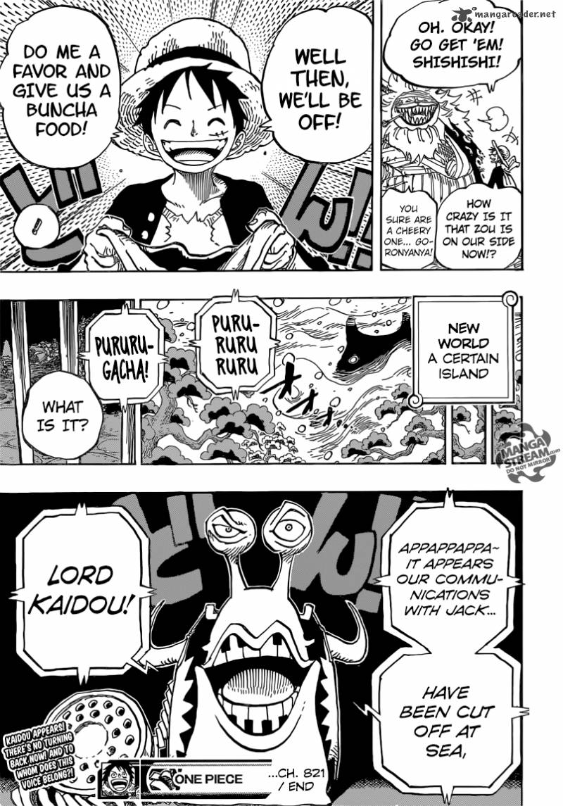 One Piece Chapter 821 page 20 - Chapter 821: Understood
