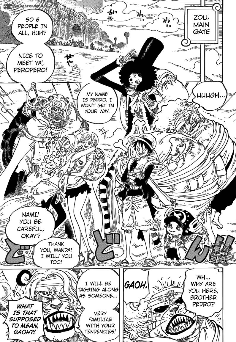 One Piece manga, chapter 822, page 14 of 21
