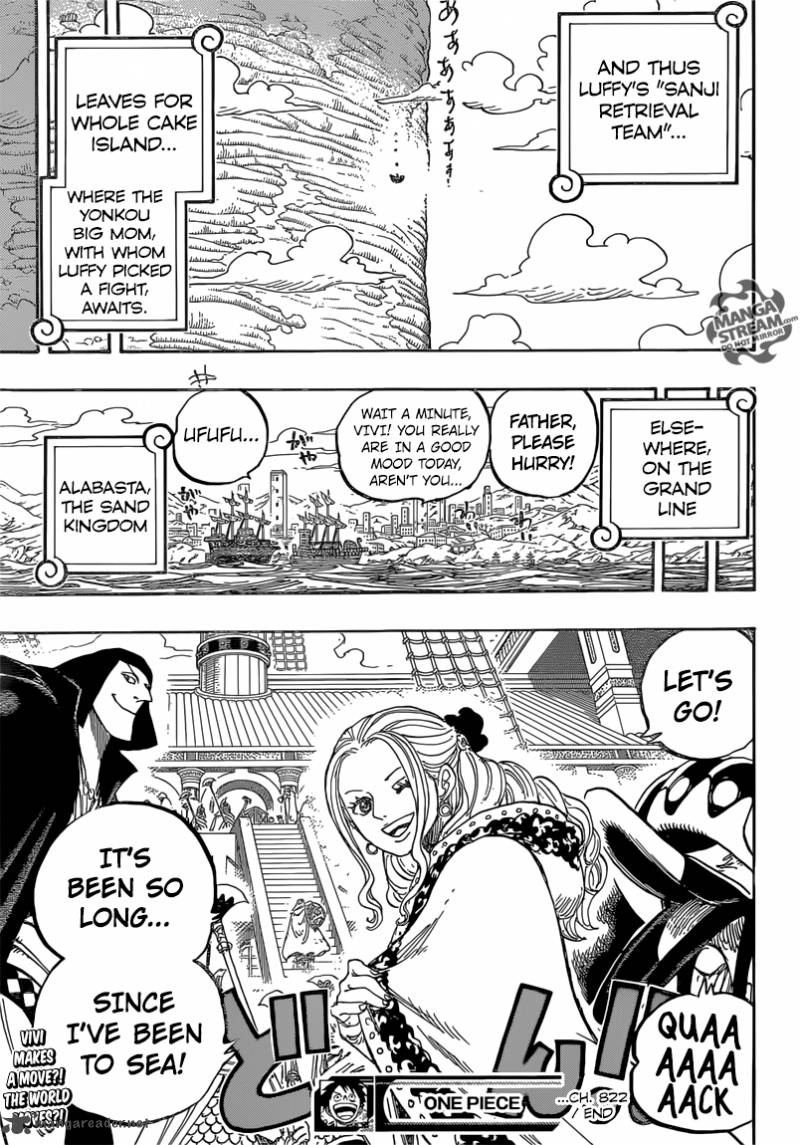 One Piece manga, chapter 822, page 18 of 21