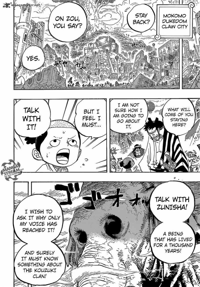 One Piece manga, chapter 822, page 5 of 21
