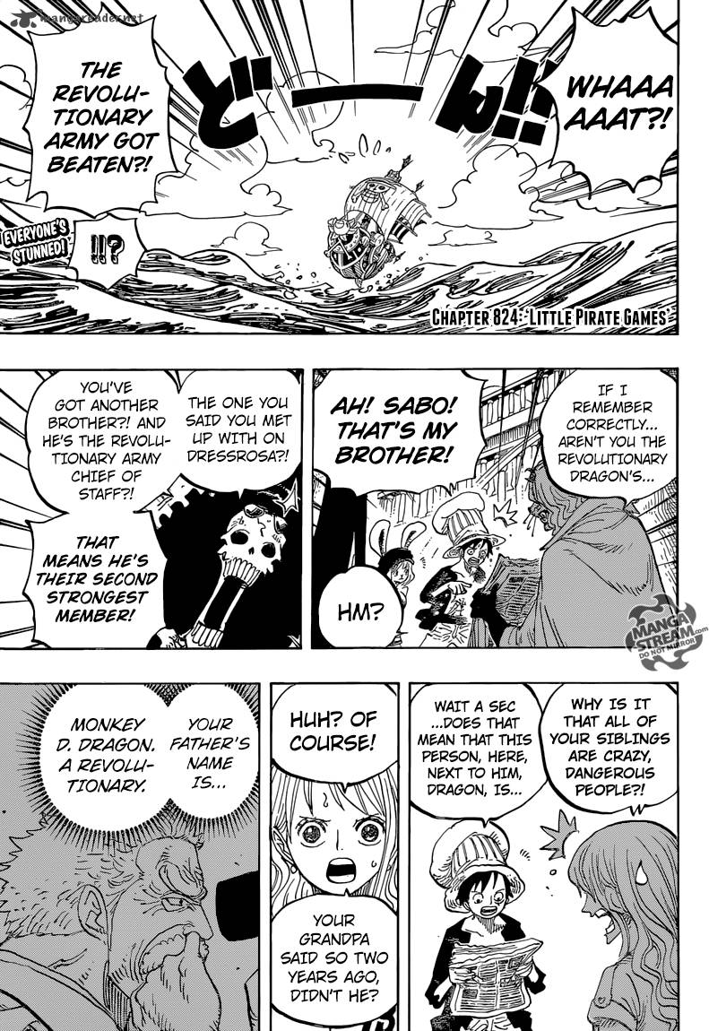 One Piece Chapter 824 page 4 - Chapter 824: Whim