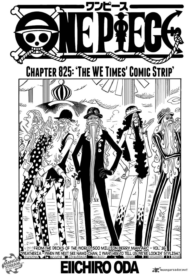 One Piece manga, chapter 825, page 2 of 18