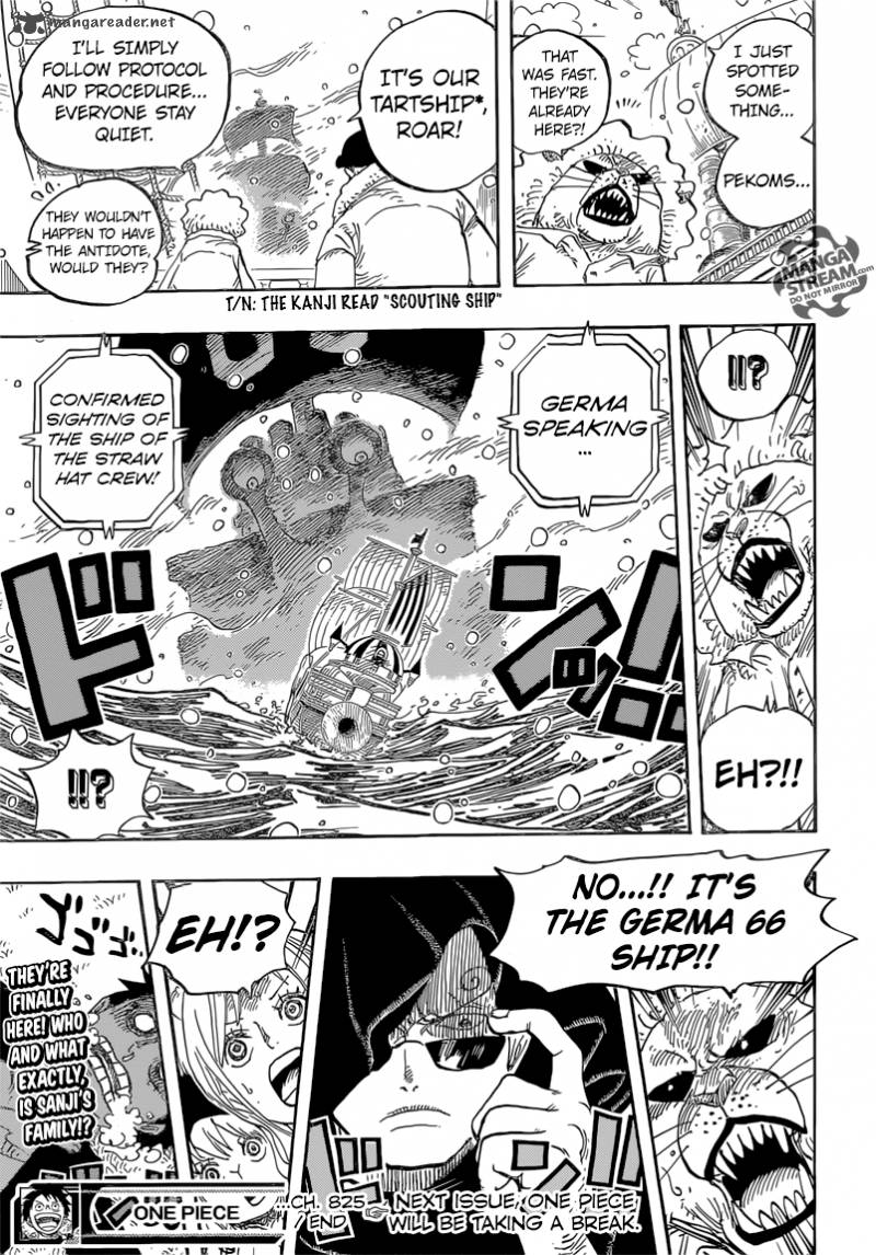 One Piece manga, chapter 825, page 15 of 18