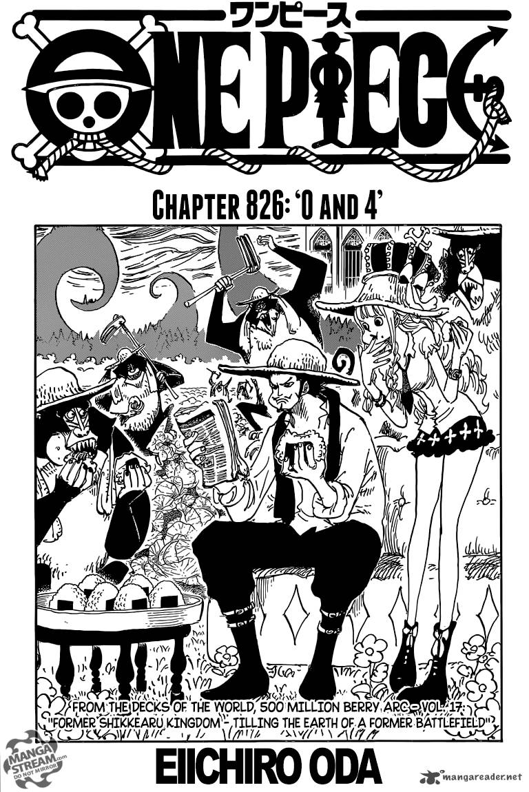 One Piece manga, chapter 826, page 2 of 21