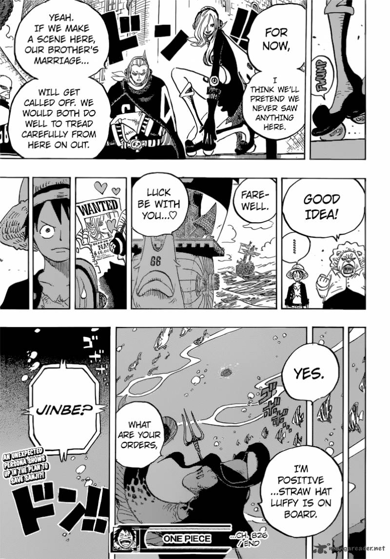 One Piece manga, chapter 826, page 18 of 21